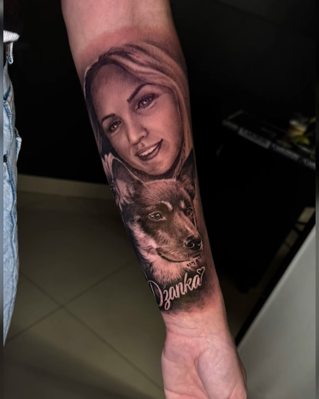 Portret & pies — przedramię