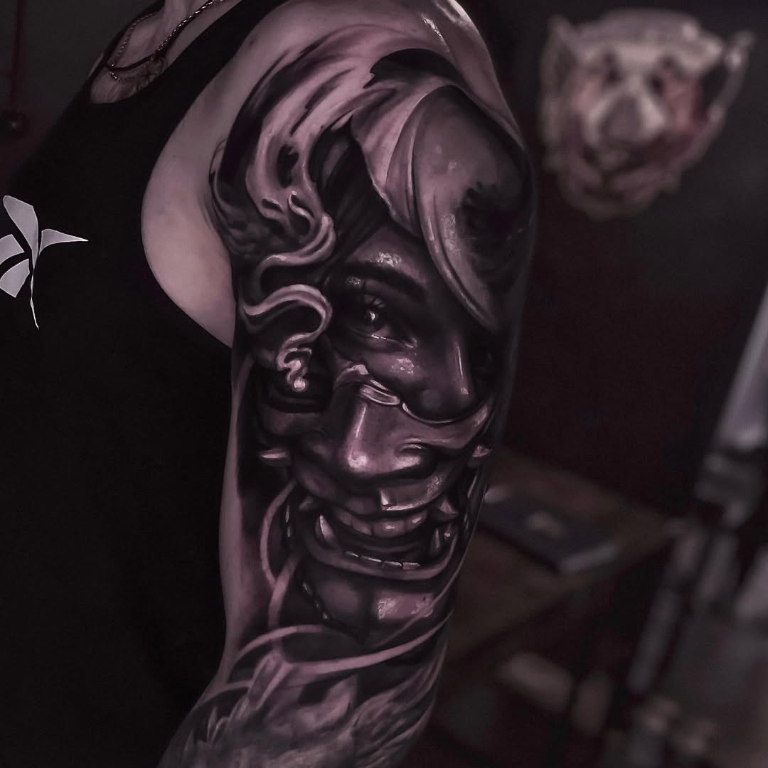 Maska Hannya — bark